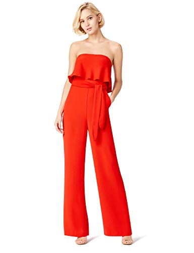 Marca Amazon - TRUTH & FABLE Mono Mujer, Rojo (Red), 48, Label: 3XL