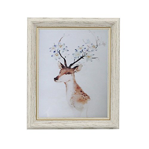 Marco de fotos de 15,2 x 20,3 cm, estilo retro, horizontal y horizontal, de pie o de pared, regalo de cumpleaños para padres, mujeres, aniversario de boda, 20,3 x 15,2 cm, color blanco