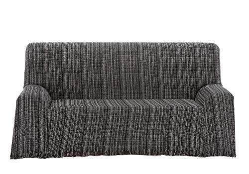 Martina Home Jaspe Foulard Multiusos, Tela, Negro, 180 x 260 cm