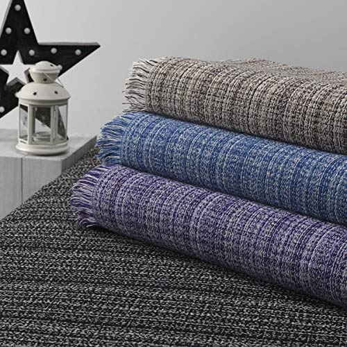 Martina Home Jaspe Foulard Multiusos, Tela, Negro, 180 x 260 cm