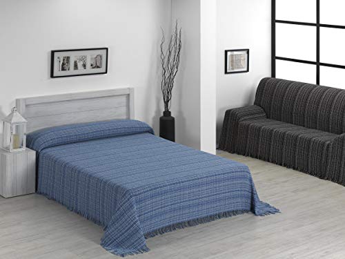 Martina Home Jaspe Foulard Multiusos, Tela, Negro, 180 x 260 cm