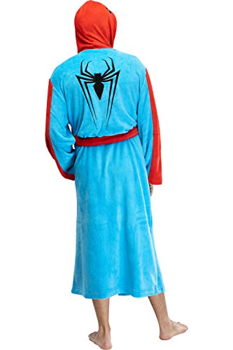 Marvel Spiderman Traje de hombres adultos Fleece Robe Albornoz - Estándar