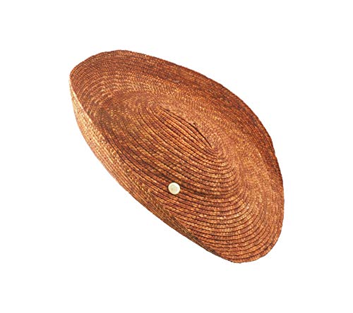 Masario Tocado de Paja Trenzada Modelo Venecia. Color Natural. Medidas 30x25cm Aprox. 1 ud. (Caldera, Las Medidas Son 30 x 25 cm Aprox.)