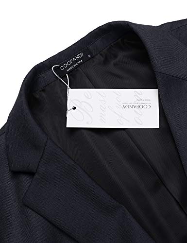 MAXMODA Blazer Hombre Slim Fit Chaqueta Blazer Casual Botón Azul Marino