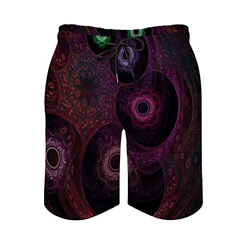 MayBlosom Pantalones cortos de playa para hombre, diseño gitano, secado rápido, traje de baño casual hawaiano, trajes de baño con elástico