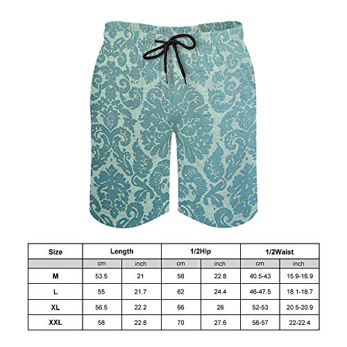 MayBlosom Pantalones cortos de playa para hombre, patrones históricos de secado rápido, trajes de baño casuales hawaianos para fiestas de día festivo con elástico