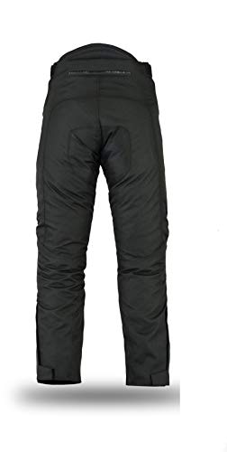 MBSmoto LP24 Roader Motocicleta Moto Scooter Cruiser Touring Impermeable a prueba de viento Textil Cordura Señoras Pantalón Negro (XL)