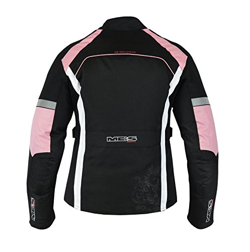 MBSmoto MJ24 Chaqueta moto moto para mujer Touring Chaqueta textil impermeable a prueba de viento (rosa bebé, XL)