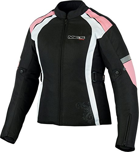 MBSmoto MJ24 Señoras Moto Moto Scooter Touring Impermeable Chaqueta textil a prueba de viento (Rosa, M)
