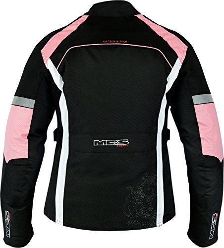 MBSmoto MJ24 Señoras Moto Moto Scooter Touring Impermeable Chaqueta textil a prueba de viento (Rosa, M)