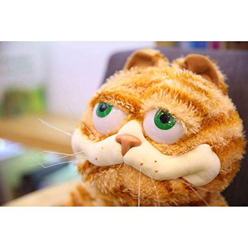 Mdlucz Juguete de Felpa de Gato Gordo Peluche de Felpa Garfield Gato de Juguete muñeca de Dibujos Animados Regalo de cumpleaños para niños, Regalo para niños