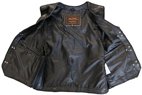 MDM Chaleco de piel de vacuno auténtica (3XL)