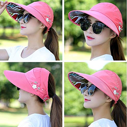 MdsfeSombrero para el Sol Sombrero para Mujer protección para el Sol Pesca Pesca Gorra de béisbol de Playa Sombrero de protección UV Ocio al Aire Libre Sombrero de ala Ancha-N Azul