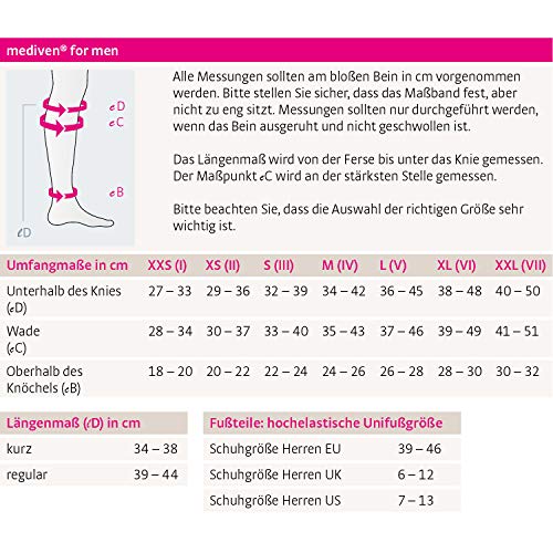 medi Mediven for men CCL2 - Medias de compresión para hombre, color marrón, talla III