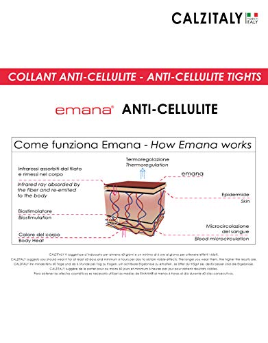 MEDIAS REDUCTORAS ANTICELULITIS | PANTY OPACO DE MUJER | 70 DEN | NATURAL, NEGRO | S, M, L, XL | CALCETERÍA ITALIANA | (XL, NATURAL)