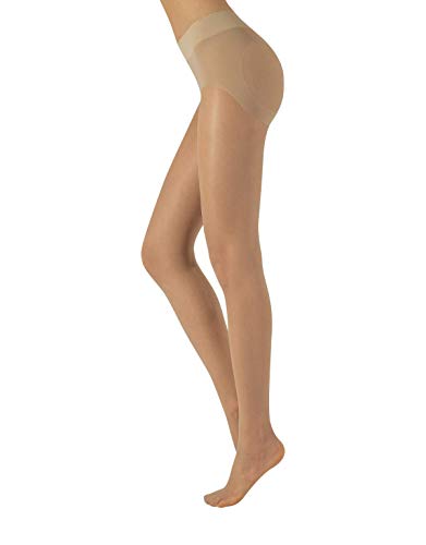 MEDIAS REDUCTORAS DE MUJER | PANTY PUSH UP | NATURAL, NEGRO | S, M, L, XL | CALCETERÍA ITALIANA | (XL, NATURAL)