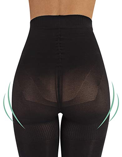 MEDIAS SEMI OPACAS REDUCTORAS | PANTY MOLDEADOR | NATURAL, NEGRO | 40 DEN | S, M, L, XL | CALCETERÍA ITALIANA | (L)