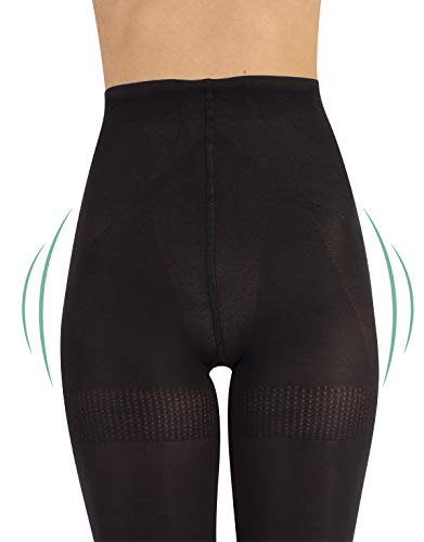 MEDIAS SEMI OPACAS REDUCTORAS | PANTY MOLDEADOR | NATURAL, NEGRO | 40 DEN | S, M, L, XL | CALCETERÍA ITALIANA | (M)