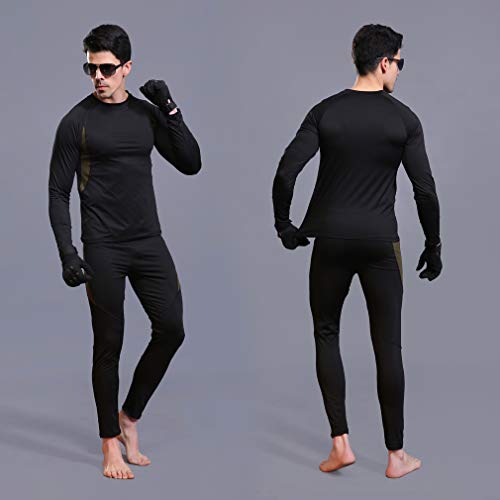 MEETYOO Conjuntos térmicos Hombre, Deportes Ropa Interior térmica Aire Libre Base Layer Thermo Function Ropa Deportiva de Invierno para Running Ciclismo Esquí