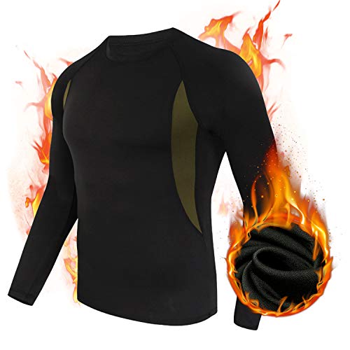 MEETYOO Conjuntos térmicos Hombre, Deportes Ropa Interior térmica Aire Libre Base Layer Thermo Function Ropa Deportiva de Invierno para Running Ciclismo Esquí (Gris, M)