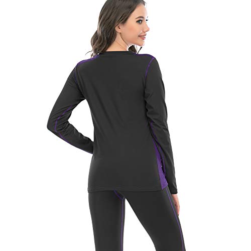 MEETYOO Conjuntos térmicos Mujer, Ropa Interior termica Invierno Base Layer Thermo Pantalones para Running Ciclismo Esquí