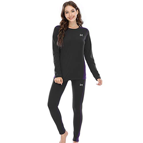 MEETYOO Conjuntos térmicos Mujer, Ropa Interior termica Invierno Base Layer Thermo Pantalones para Running Ciclismo Esquí