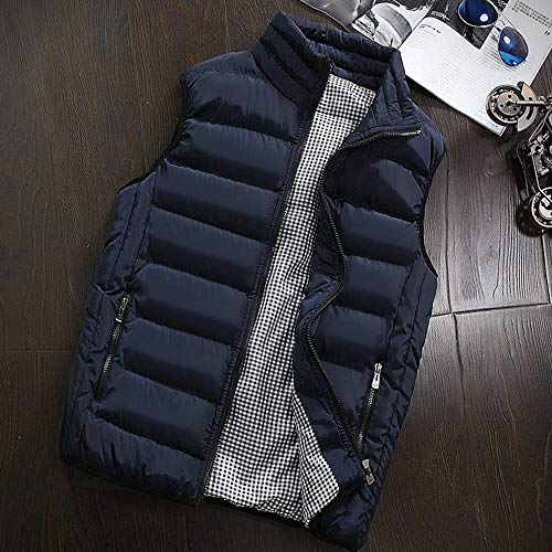 MEIbax Hombre Invierno Calor Chalecos Sin Mangas De Plumas Chaquetas Acolchado Cazadoras Hombres otoño Invierno Abrigo Acolchado algodón cálido con Capucha Chaleco Grueso Tops
