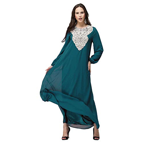 Meijunter Vestido de Mujer Musulmana - Elegante Traje Arabe Ropa Etnica Islámico de Abaya