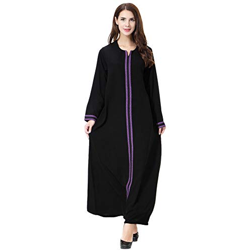 Meijunter Vestido de Mujer Musulmana - Traje Árabe Dubai Abaya Ropa Islámica Kaftan