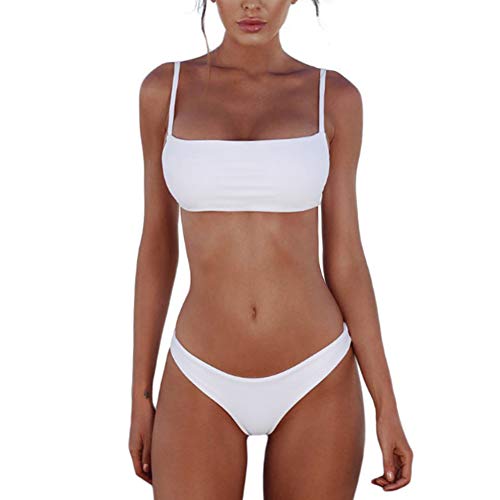 Meizas Conjuntos de Bikinis para Mujer, Blanco, X-Large