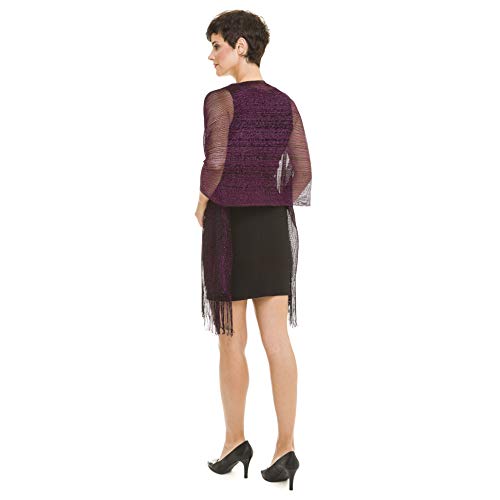 MELIFLUOS DESIGNED IN SPAIN Pañuelos de Mujer Brillante para Boda, Fiesta, Comuniones, Eventos de Noche (Morado III)