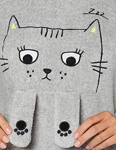 Melissa Brown AF.Awake.pyc Pijama, Gris (Gris Chin\U00e9 Gris Chin\U00e9), X-Large para Mujer