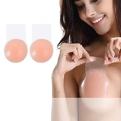 MELLIEX Cubierta de Pezón - Pezoneras Mejorado Silicona Push Up Breast Lift Sujetadores Adhesivos Invisibles Reutilizable Pezón Levantamiento Cubierta