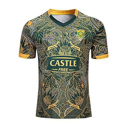 Mempire SudáFrica Rugby Jersey Camisas De Rugby para Hombres Ropa Deportiva Regular Fit (Green, XXXL)