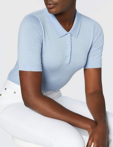 MERAKI Jersey de Lana Merino Mujer, Azul (Light Blue), 40, Label: M