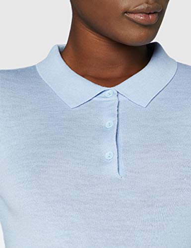 MERAKI Jersey de Lana Merino Mujer, Azul (Light Blue), 40, Label: M