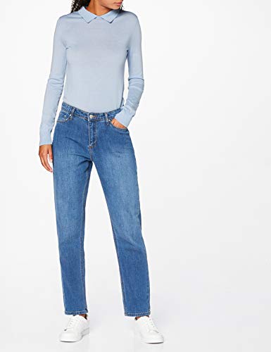 MERAKI Jersey de Lana Merino Mujer, Azul (Light Blue), 42, Label: L