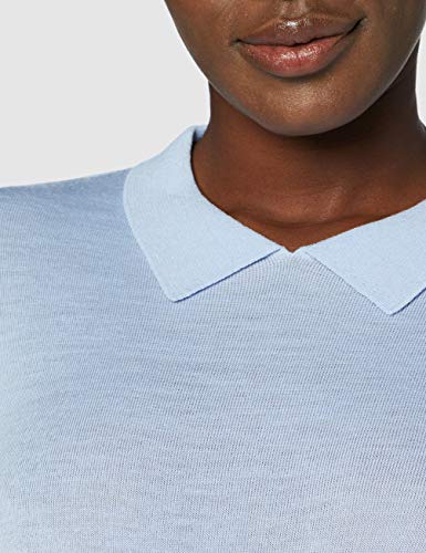 MERAKI Jersey de Lana Merino Mujer, Azul (Light Blue), 42, Label: L