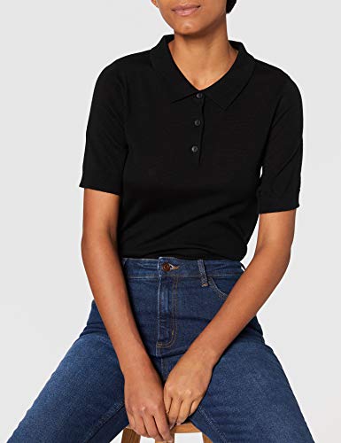 MERAKI Jersey de Lana Merino Mujer, Negro (Black), 36, Label: XS