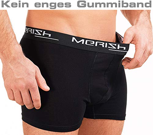 MERISH Juego de 8 calzoncillos Boxer para hombre, ropa interior para hombre, pantalones cortos, estilo retro, 216C Multicolor 216e - Set de 8 unidades, color negro y gris L