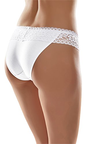 Merry Style Bragas Slip Bóxer Ropa Interior Mujer MSGAB140 (Blanco, 40 (Talla del Productor: L))