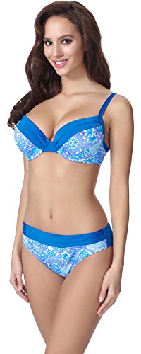 Merry Style Conjunto Bikini Push-Up Sujetador y Bragas 2 Piezas Mujer F21 (Patrón-309, ES (Top 85A / Bragas 38))