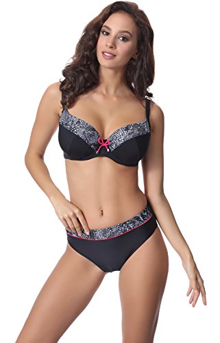 Merry Style Conjunto Bikini Sujetador y Bragas 2 Piezas Mujer P63581 (Patrón-v1, EU (Top 90 C/44) = ES (105C/46))