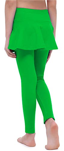 Merry Style Leggings Mallas Largas con Falda Niña MS10-254 (Verde, 116 cm)