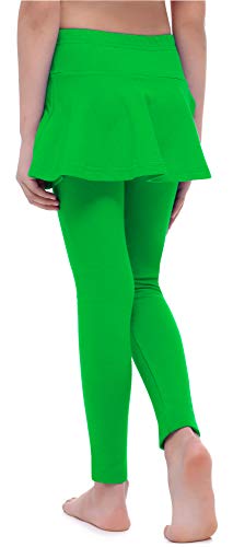 Merry Style Leggings Mallas Largas con Falda Niña MS10-254 (Verde, 116 cm)