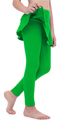 Merry Style Leggings Mallas Largas con Falda Niña MS10-254 (Verde, 116 cm)