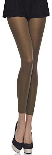 Merry Style Leggins Microfibra Medias Pantalones Largos Mujer 40 DEN MSSS006 (Caqui, XS/S (30-36))