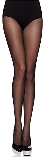 Merry Style Medias Mallas Finas Transparentes con Estampado Lencería Sexy Mujer MS 116 20 DEN (Negro, L)