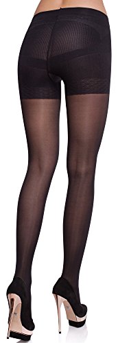 Merry Style Medias Reductoras Finas Panty Lencería Sexy Mujer MS 128 40 DEN (Negro, S)