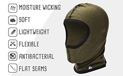 meteor Pasamontañas Balaclava Termico para Invierno Ciclismo Moto Deporte Ski Esquí Senderismo Snowboard al Aire Libre para Hombre Mujer Proteger Cuello y Cara Tamaño Universal (XL/XXL, Khaki)